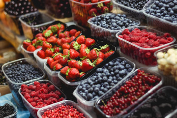 berries in a market