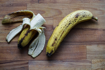 banana on wooden background