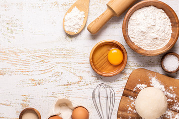 Bakery products -flour, dough, yeast, salt.