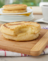 Arepa with cheese corn bread