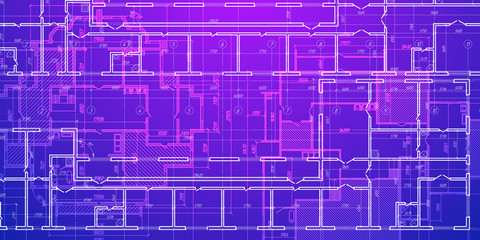 House plan project .Technical drawing background.Engineering design .Vector , illustration.	
