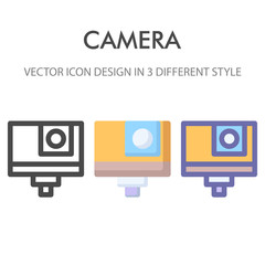 Obraz premium camera icon pack isolated on white background. for your web site design, logo, app, UI. Vector graphics illustration and editable stroke. EPS 10.