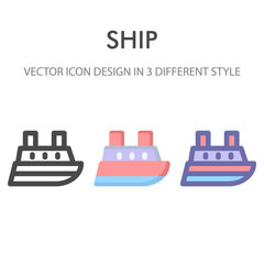 ship icon pack isolated on white background. for your web site design, logo, app, UI. Vector graphics illustration and editable stroke. EPS 10.