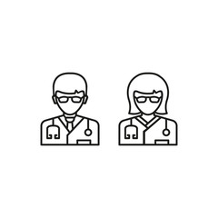 Doctor flat icon vector