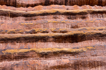 Wind polished red rock surface.