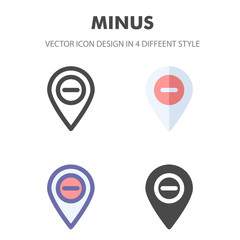 minus icon. for your web site design, logo, app, UI. Vector graphics illustration and editable stroke. EPS 10.