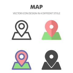 Map icon. for your web site design, logo, app, UI. Vector graphics illustration and editable stroke. EPS 10.