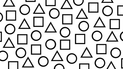 triangle circle square black vector background