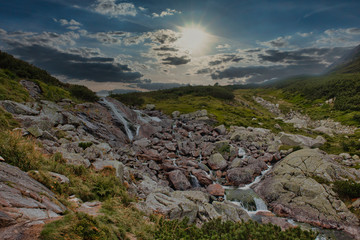 Beautiful stream in the mountains.