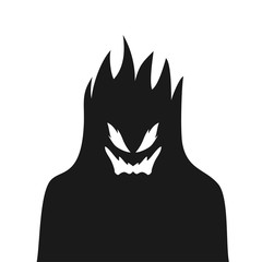Creative design of black monster illustration