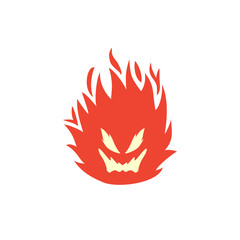 Design of flame with evil face