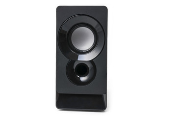 Computer speaker on a white background