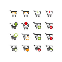 Set of shopping icons.