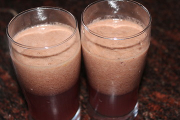 Fresh and cool grapes juice.