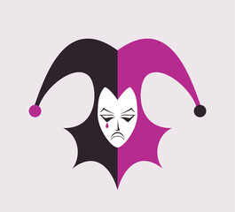 Design of funny jester illustration