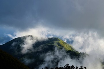 storm clouds over the mountains