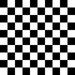 Abstract background. Chess board. Optical illusion. Black and white. Seamless pattern.