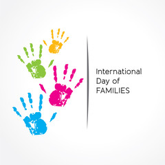 International Day of Families. Concept of a family of 4 people - father, mother, son and daughter