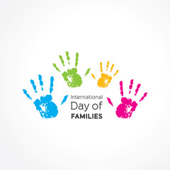 International Day of Families. Concept of a family of 4 people - father, mother, son and daughter