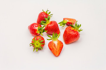 Sweet fresh strawberry isolated on white background