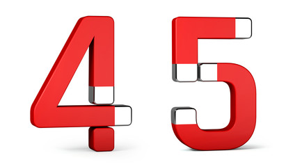 Magnetic alphabet word on white background illustration 3D rendering, Magnet alphabet, Magnet font