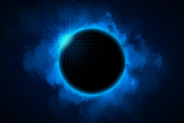 皆既日食のイラストレーション