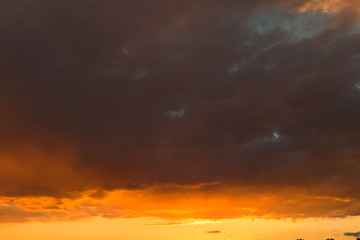 Fototapeta na wymiar Sky. Sunset red dramatic