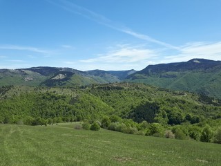 Fototapeta na wymiar View of mountains in summer