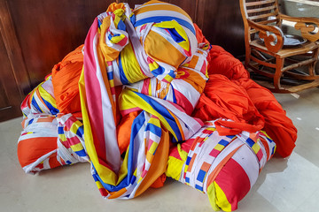 Fototapeta na wymiar Buddhist Flags - Anurâdhapura