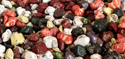 image of multi-colored candies close-up