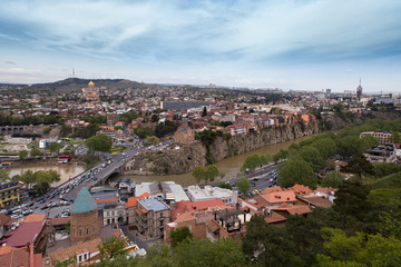 Fototapeta na wymiar Panorama of Tbilisi, Georgia