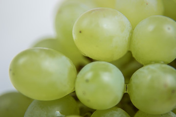 Bunches of grapes close-up. Green grape. Ripe, juicy, natural grapes.