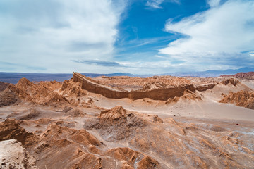 Valley of the Moon (Spanish: Valle de la Luna ) in the Atacama Desert, northern Chile, South America.