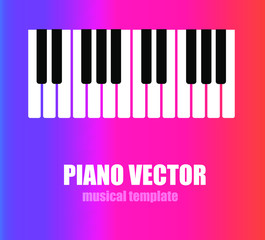 piano Vector musical template vector illustration