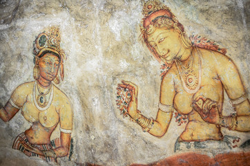 Fototapeta na wymiar Sigiriya painting