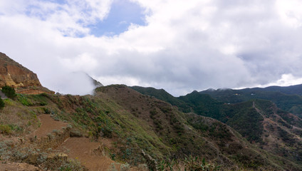 clouds over the mountains