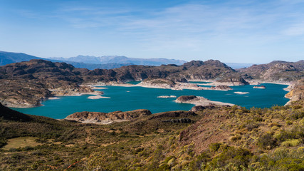 Fototapeta na wymiar Green Lagoon (Spanish: Laguna Verde) in Chile, Patagonia, South America.