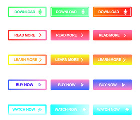 Modern material style buttons for website, mobile app and infographic. Modern vector illustration in flat style -
