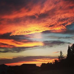 sunset in the mountains