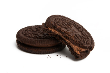 double thin cookies isolated