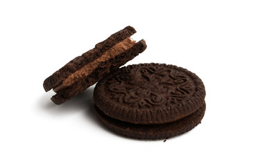 double thin cookies isolated