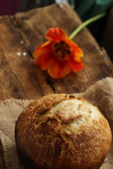 rustic sourdough bread, natural bread
