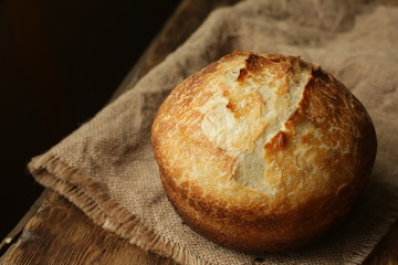 rustic sourdough bread, natural bread
