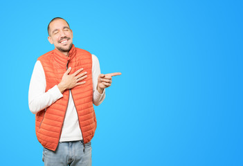 Naughty young man laughing at you