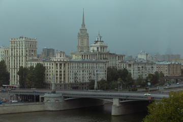 view on the Moscow river and district behind it
