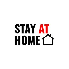 stay home vector graphic design illustration