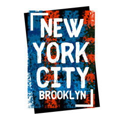 Lettering New York print for t-shirts vector illustration