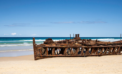 old boat on the beach