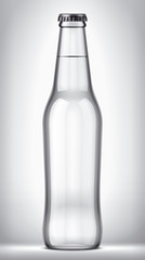 Glass Bottle on background. 