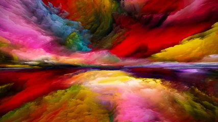 Zelfklevend behang Mix van kleuren Versnelling van dromenland